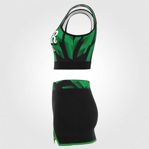 youth green cheer practice outfits green 2