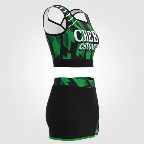 youth green cheer practice outfits green 3