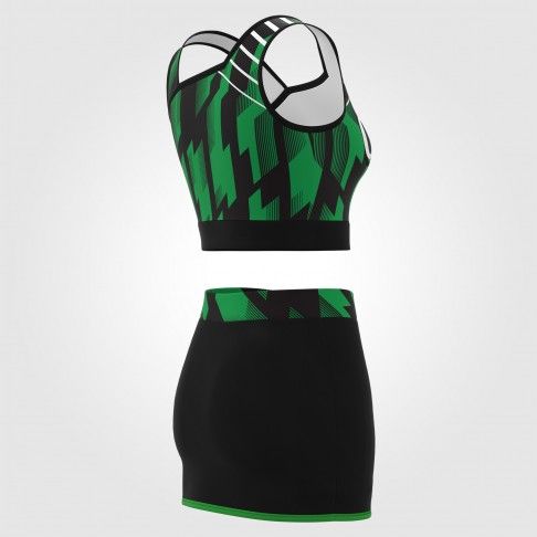youth green cheer practice outfits green 4