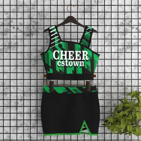 youth green cheer practice outfits green 5