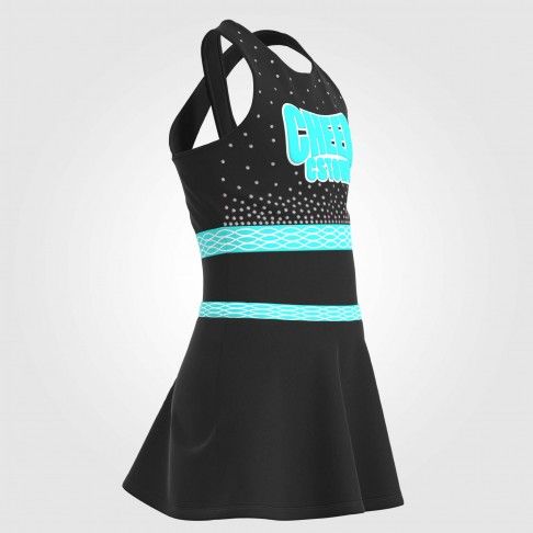 discount light blue youth two piece cheerleader top costume black 5