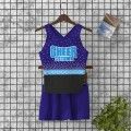 discount light blue youth two piece cheerleader top costume blue