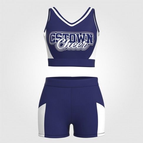 create your own youth cheer practice uniform blue 2