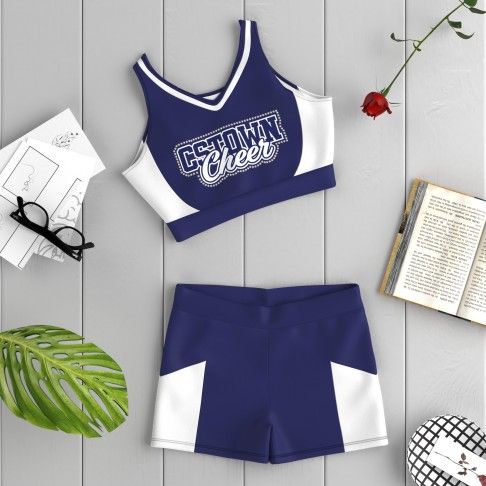 create your own youth cheer practice uniform blue 1