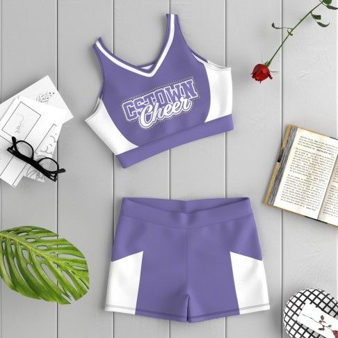 create your own youth cheer practice uniform purple 1