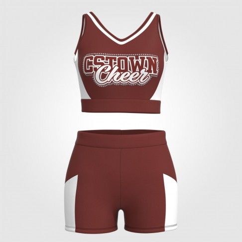 create your own youth cheer practice uniform red 2