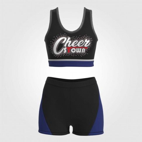 youth black and red cheer athletics practice wear blue 2