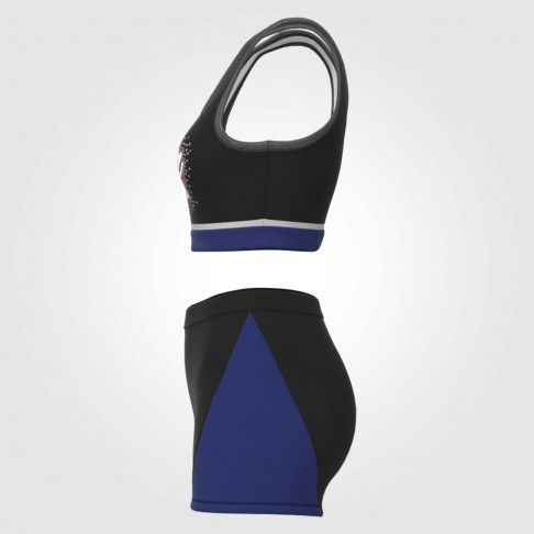 youth black and red cheer athletics practice wear blue 4