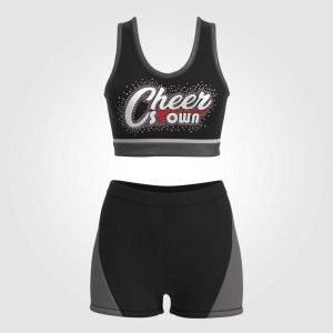 youth black and red cheer athletics practice wear
