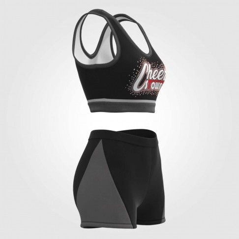 youth black and red cheer athletics practice wear grey 5
