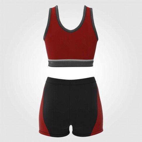 youth black and red cheer athletics practice wear red 3