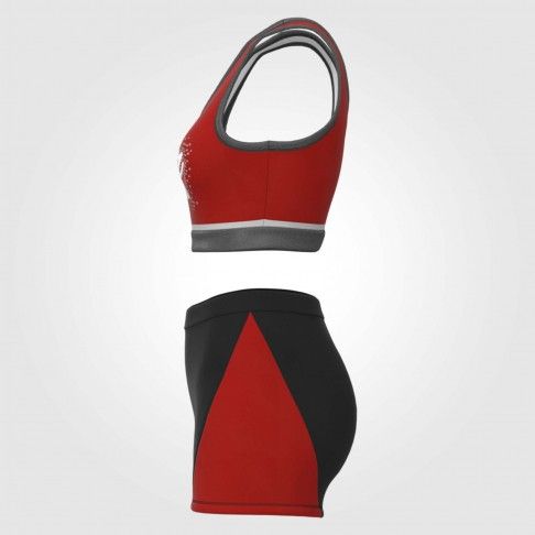 youth black and red cheer athletics practice wear red 4