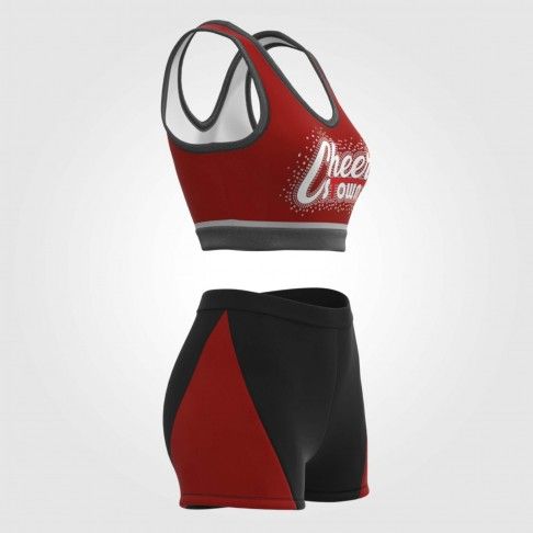 youth black and red cheer athletics practice wear red 5