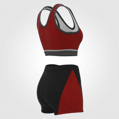 youth black and red cheer athletics practice wear red 6