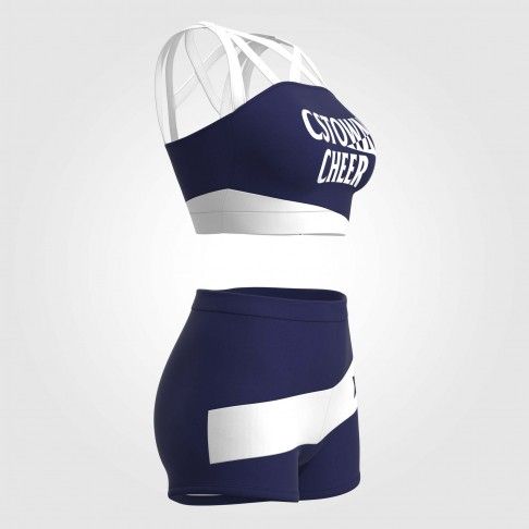 elementary blue and white vintage cheerleader outfit blue 5