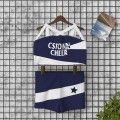elementary blue and white vintage cheerleader outfit blue