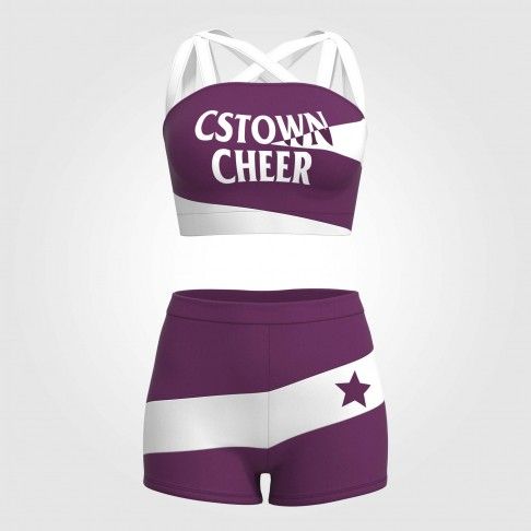 elementary blue and white vintage cheerleader outfit purple 2