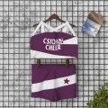 elementary blue and white vintage cheerleader outfit purple