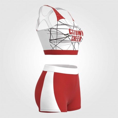 plus size red and white guy cheer uniforms red 5