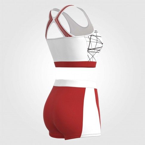 plus size red and white guy cheer uniforms red 6