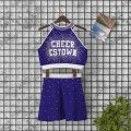 modest purple cheerleader costumes for 7 year olds blue