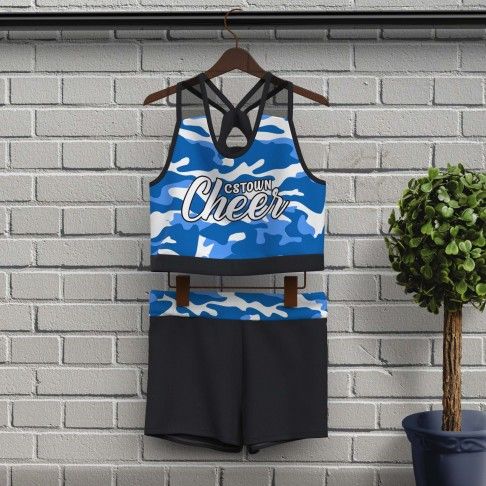 design your own practice cheer outfits for dance blue 0
