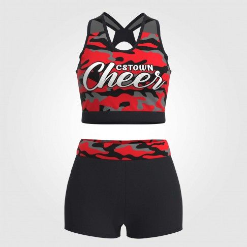design your own practice cheer outfits for dance red 2