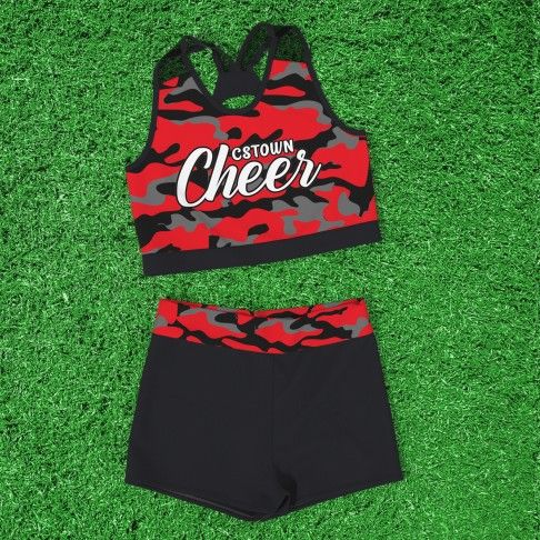 design your own practice cheer outfits for dance red 1