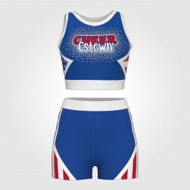 male red and white plus size cheer uniforms