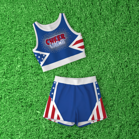 male red and white plus size cheer uniforms blue 1