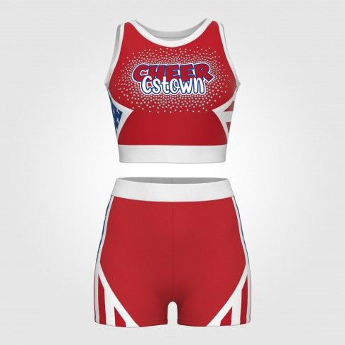 male red and white plus size cheer uniforms red 2