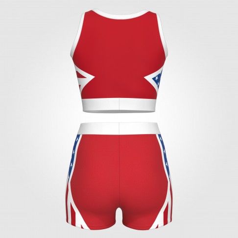 male red and white plus size cheer uniforms red 3