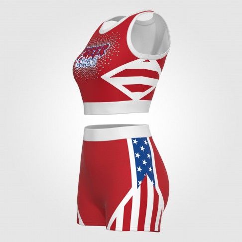 male red and white plus size cheer uniforms red 5