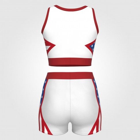 male red and white plus size cheer uniforms white 3