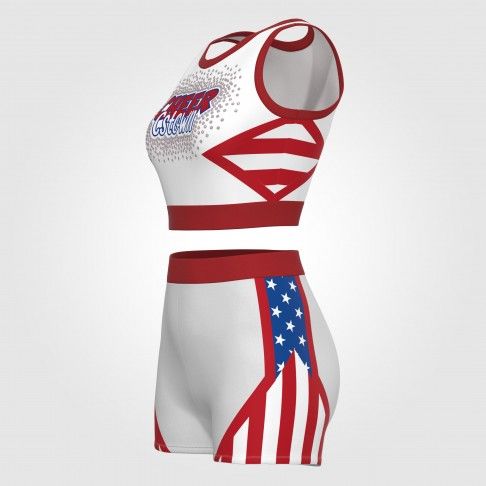 male red and white plus size cheer uniforms white 5
