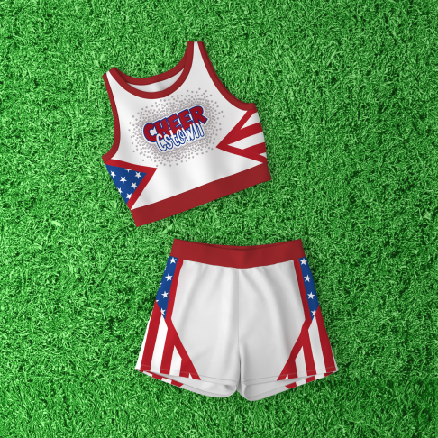 male red and white plus size cheer uniforms white 1