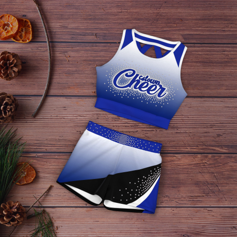 women blue cheerleading leotards blue 1