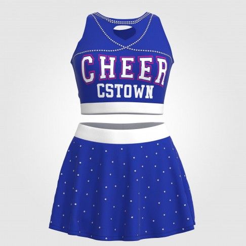 youth pink crop top all star cheer uniforms blue 2