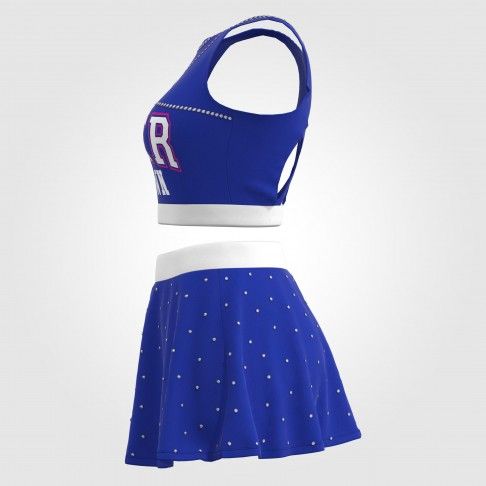 youth pink crop top all star cheer uniforms blue 4