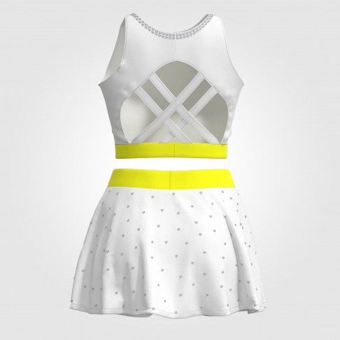 youth pink crop top all star cheer uniforms white 3
