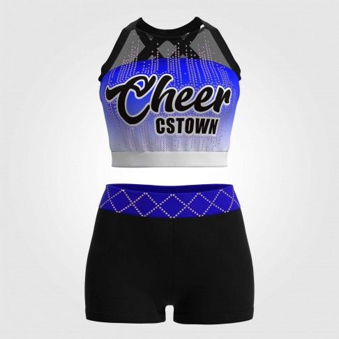 2t light blue glitter stars cheer uniforms blue 2