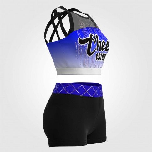 2t light blue glitter stars cheer uniforms blue 5