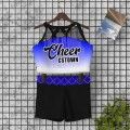 2t light blue glitter stars cheer uniforms blue