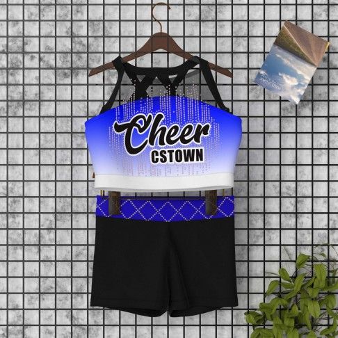 2t light blue glitter stars cheer uniforms blue 0