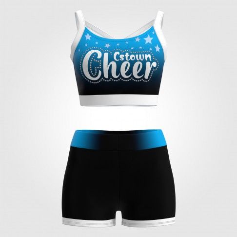 online wholesale cheer practice wear blue 2