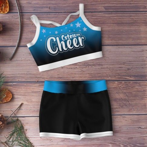 online wholesale cheer practice wear blue 1