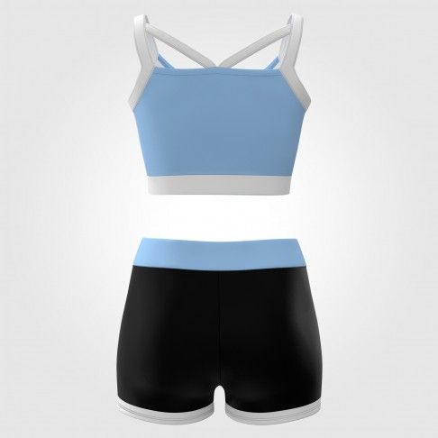 online wholesale cheer practice wear light blue 3