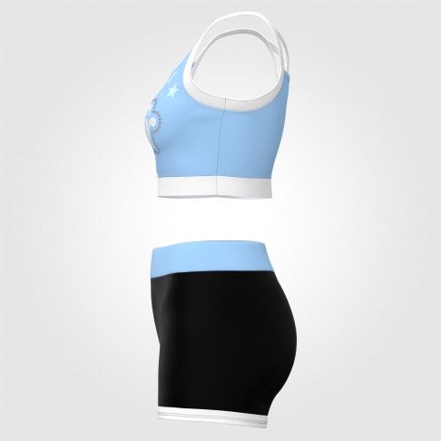 online wholesale cheer practice wear light blue 4