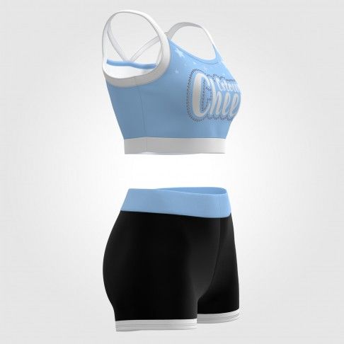 online wholesale cheer practice wear light blue 5