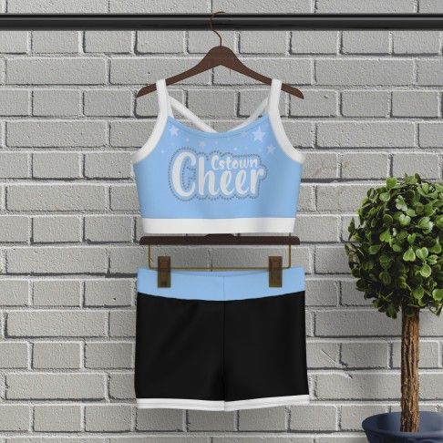 online wholesale cheer practice wear light blue 0